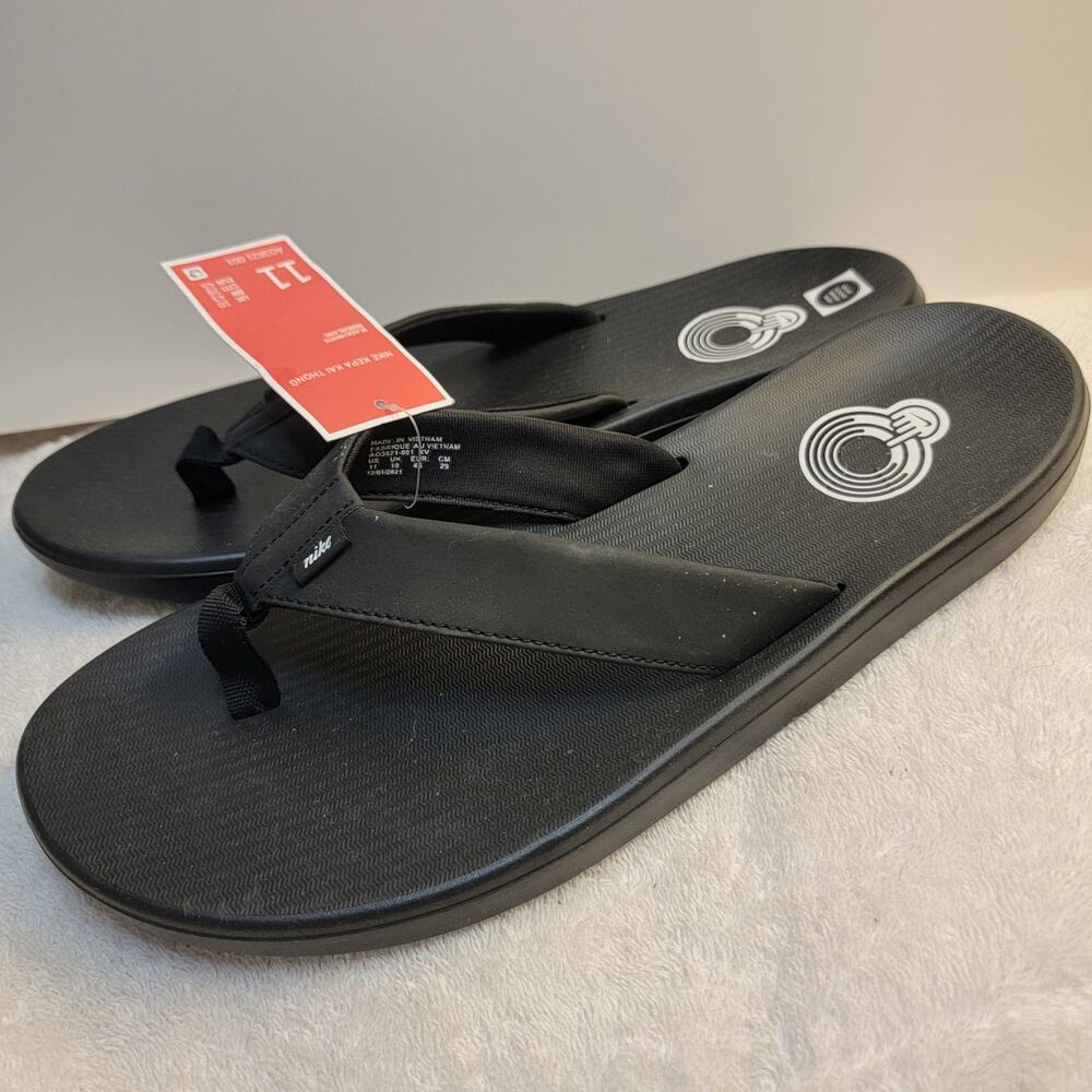 Nike Kepa Kai Thong Flip Flop Men Size 11 Black New NWT